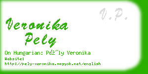 veronika pely business card